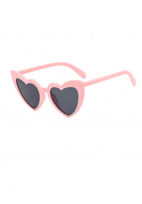 Lunettes de soleil coeur eighties roses