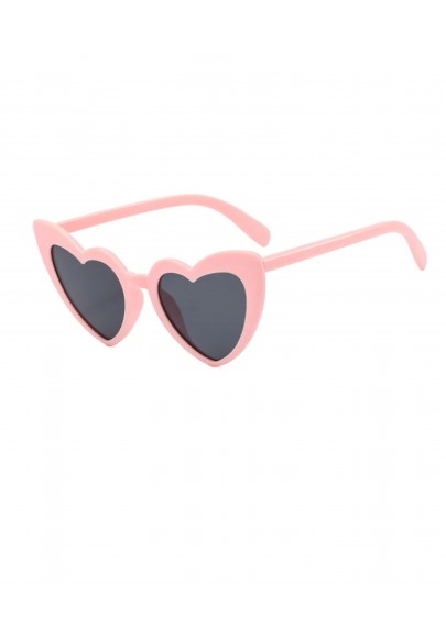 Lunettes de soleil coeur eighties roses