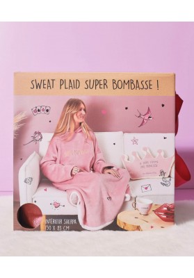 Sweat Plaid Super bombasse rose