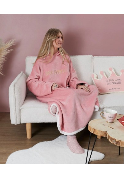 Sweat Plaid Super bombasse rose